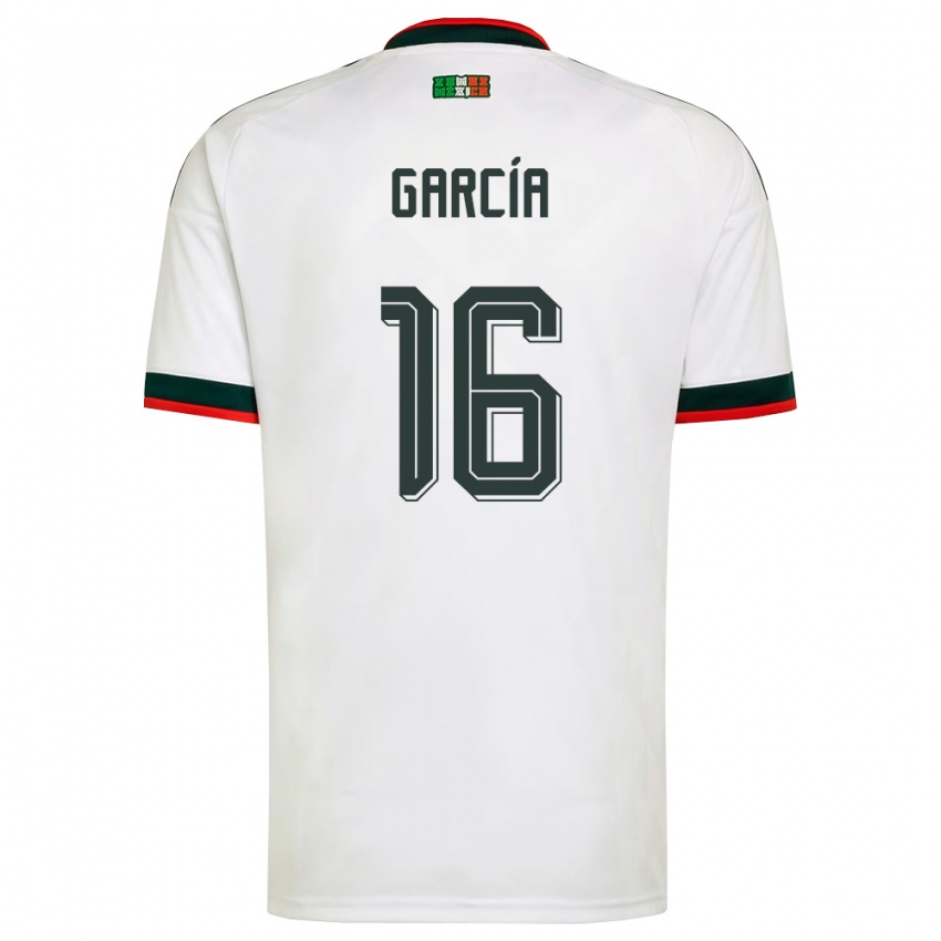 גברים מקסיקו עוזיאל גרסיה #16 לבן בורדו ירוק הרחק ג'רזי 26-28 חולצה קצרה