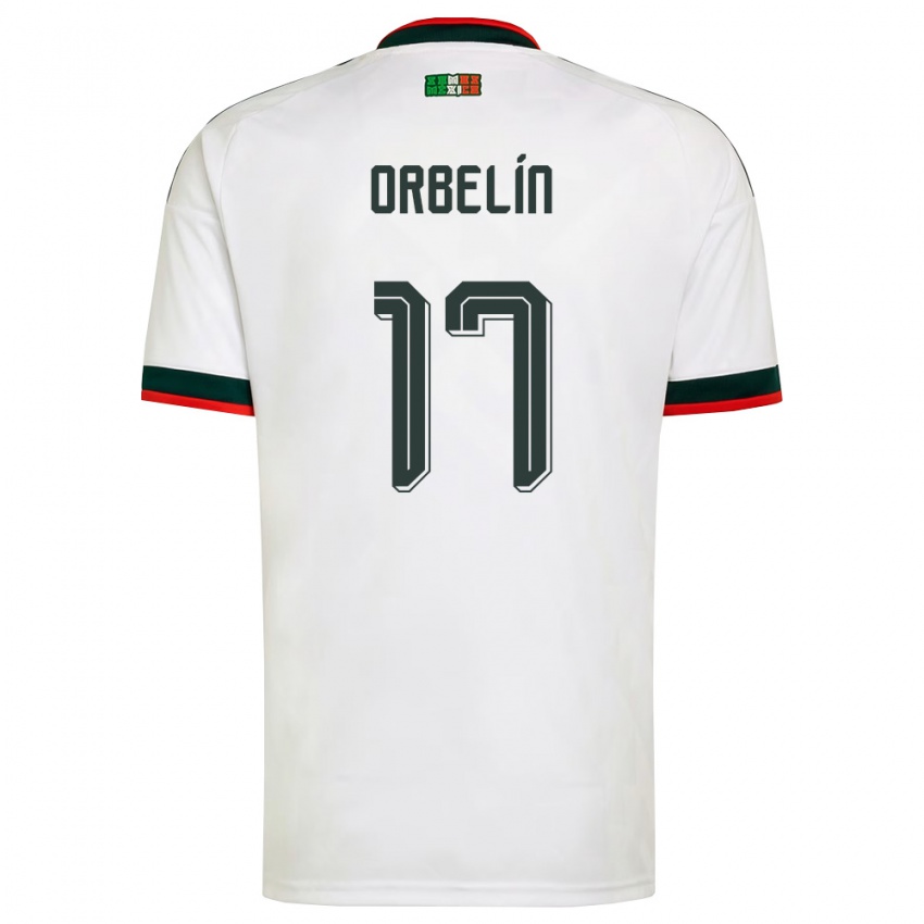 גברים מקסיקו אורבלין פינדה #17 לבן בורדו ירוק הרחק ג'רזי 26-28 חולצה קצרה