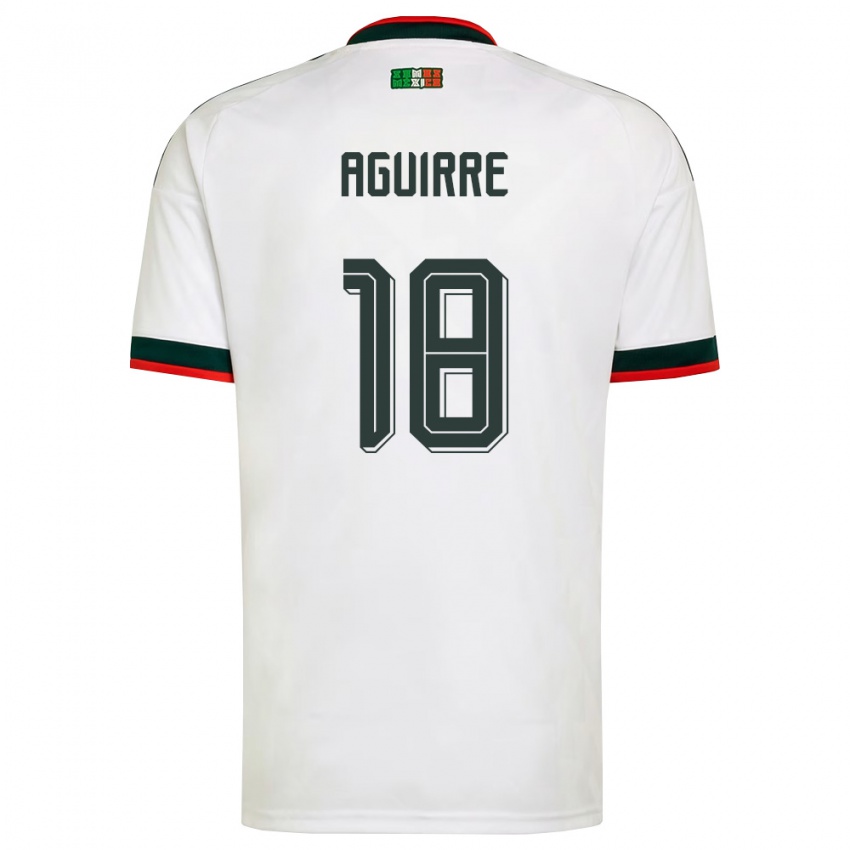 גברים מקסיקו אדוארדו אגירה #18 לבן בורדו ירוק הרחק ג'רזי 26-28 חולצה קצרה