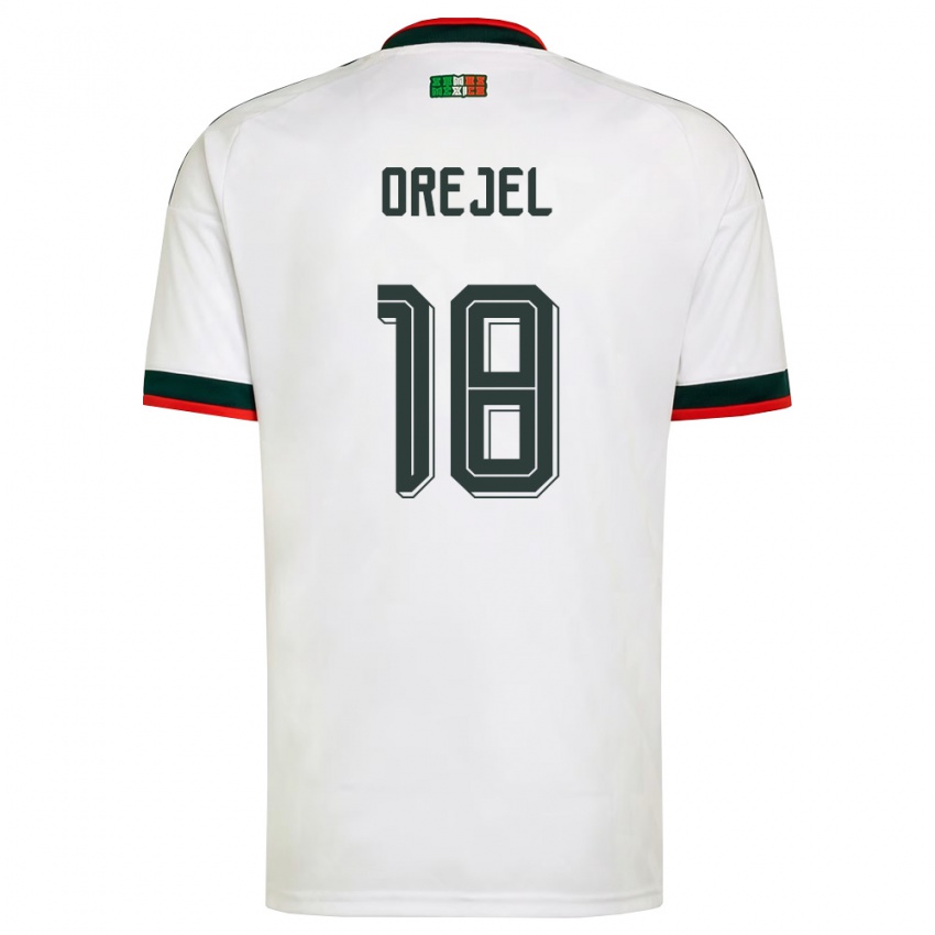 גברים מקסיקו ג׳וסלין אורחל #18 לבן בורדו ירוק הרחק ג'רזי 26-28 חולצה קצרה