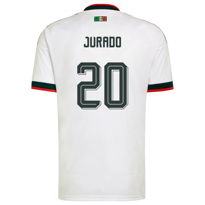 גברים מקסיקו הריברטו חוראדו #20 לבן בורדו ירוק הרחק ג'רזי 26-28 חולצה קצרה