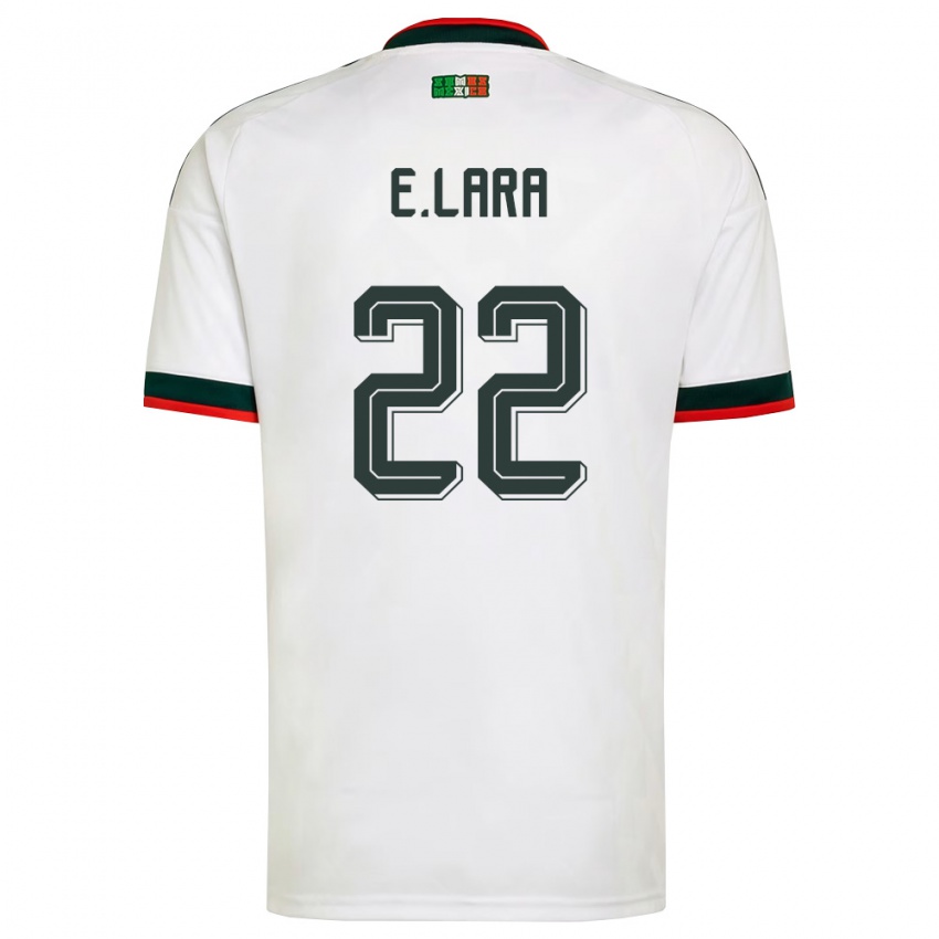 גברים מקסיקו אמיליו לארה #22 לבן בורדו ירוק הרחק ג'רזי 26-28 חולצה קצרה