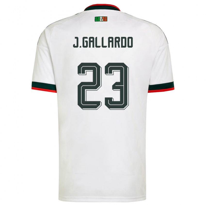 גברים מקסיקו חסוס גייארדו #23 לבן בורדו ירוק הרחק ג'רזי 26-28 חולצה קצרה