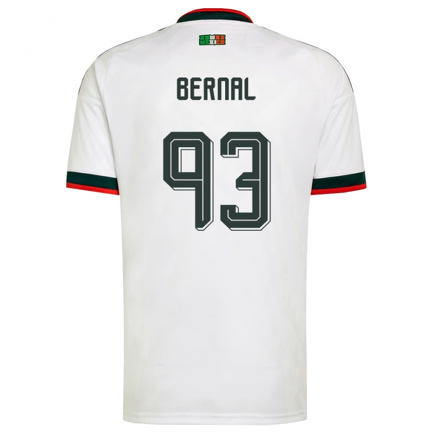 גברים מקסיקו רבקה ברנאל #93 לבן בורדו ירוק הרחק ג'רזי 26-28 חולצה קצרה