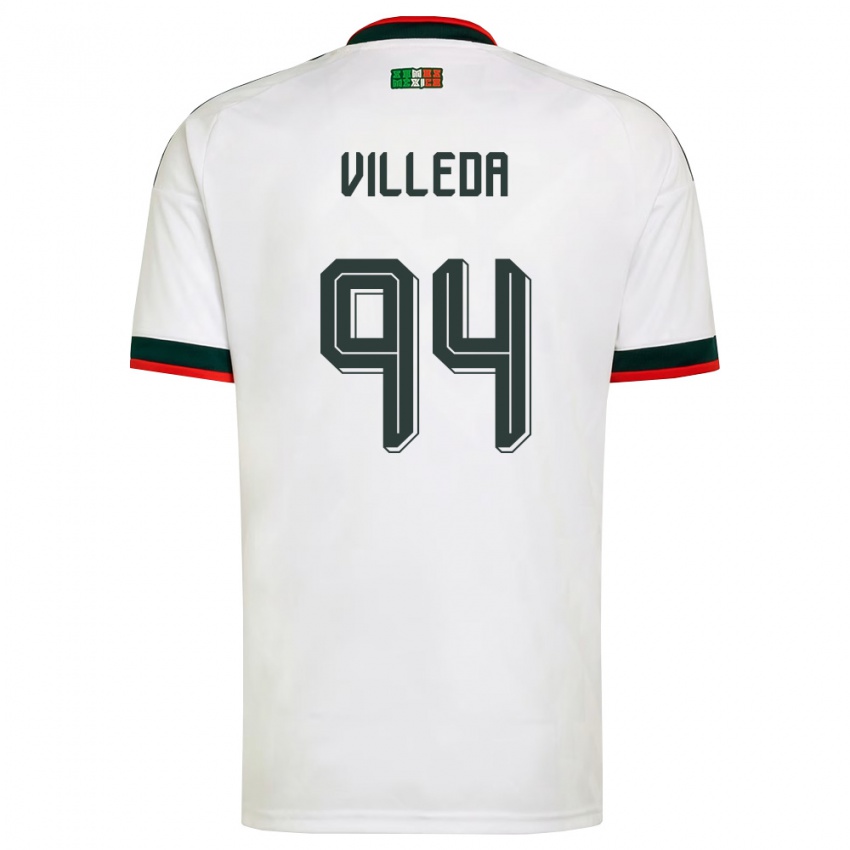 גברים מקסיקו מלאני ויידה #94 לבן בורדו ירוק הרחק ג'רזי 26-28 חולצה קצרה