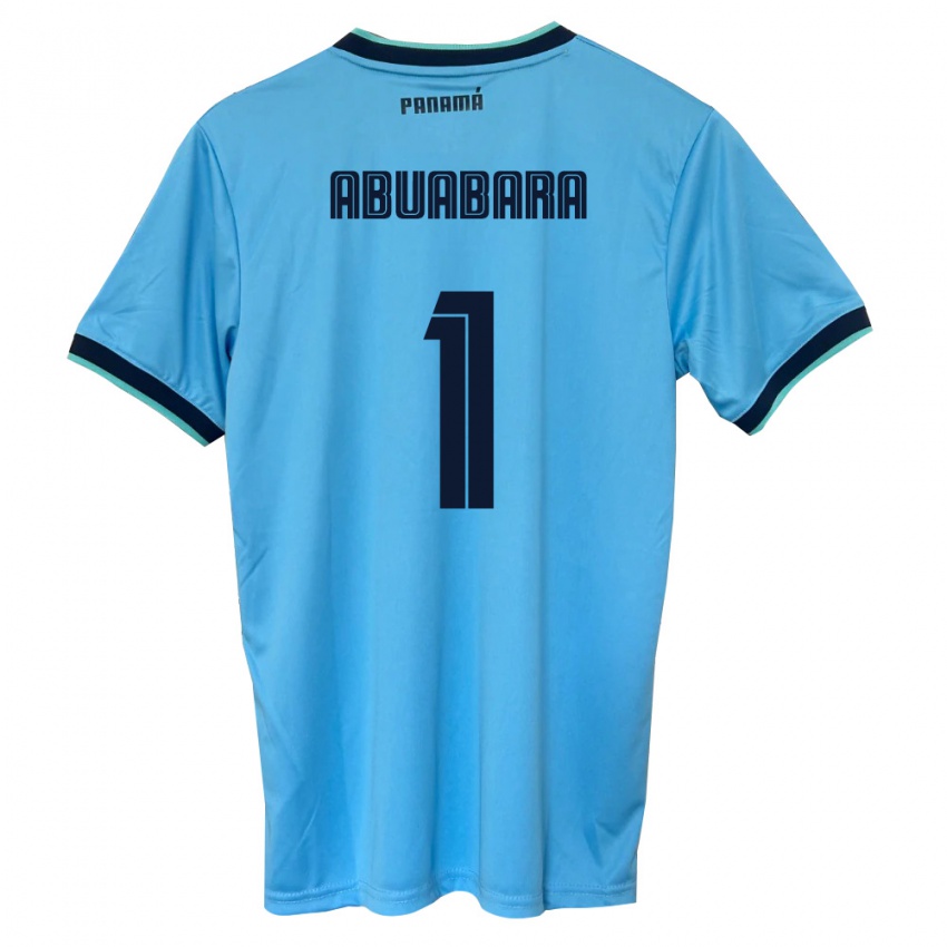 גברים פנמה Isaías Abuabara #1 כחול שמיים שחור הרחק ג'רזי 26-28 חולצה קצרה