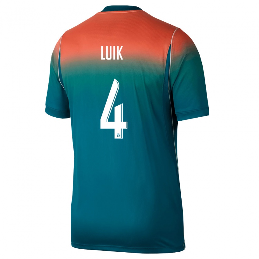 גברים אוֹסטְרַלִיָה אייבי לויק #4 ירוק ורוד הרחק ג'רזי 26-28 חולצה קצרה