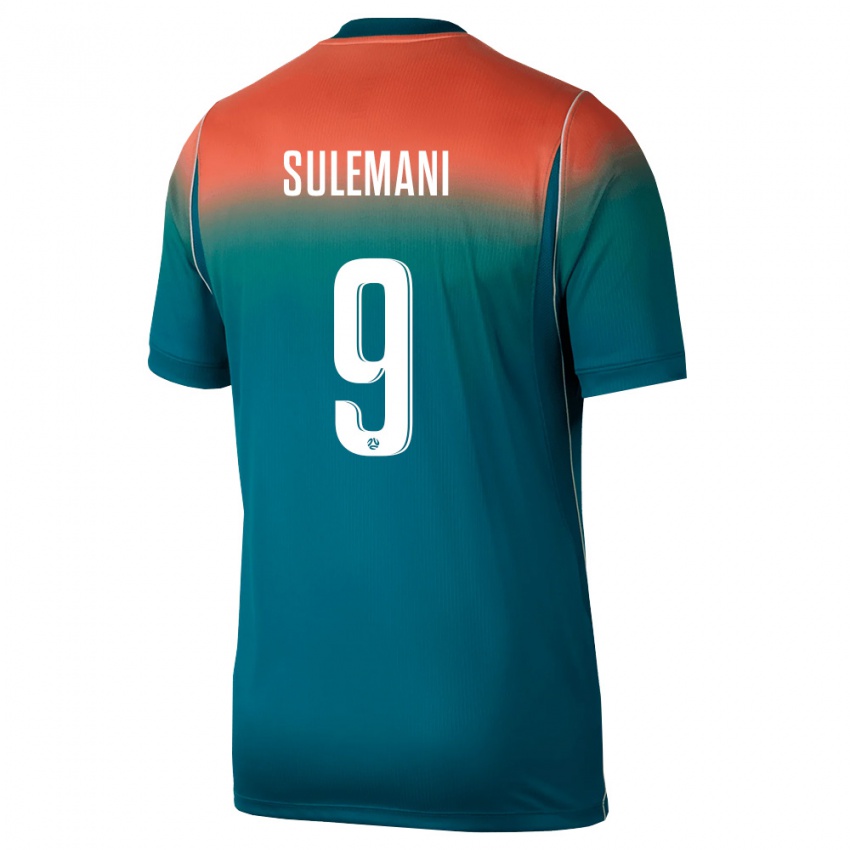 גברים אוֹסטְרַלִיָה Arion Sulemani #9 ירוק ורוד הרחק ג'רזי 26-28 חולצה קצרה