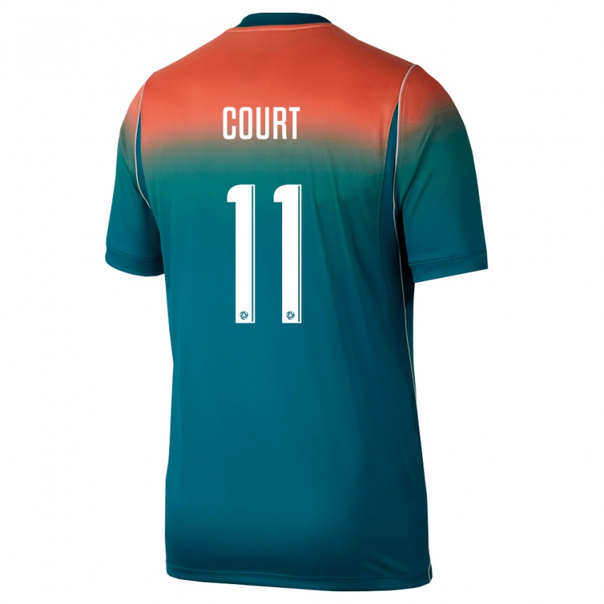 גברים אוֹסטְרַלִיָה Max Court #11 ירוק ורוד הרחק ג'רזי 26-28 חולצה קצרה