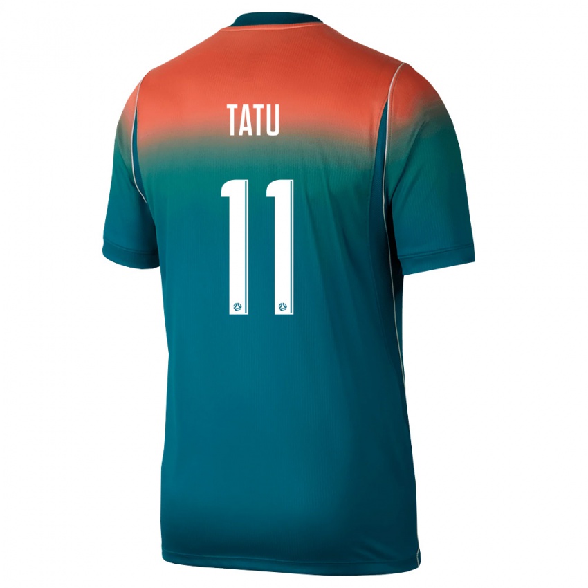 גברים אוֹסטְרַלִיָה Amlani Tatu #11 ירוק ורוד הרחק ג'רזי 26-28 חולצה קצרה