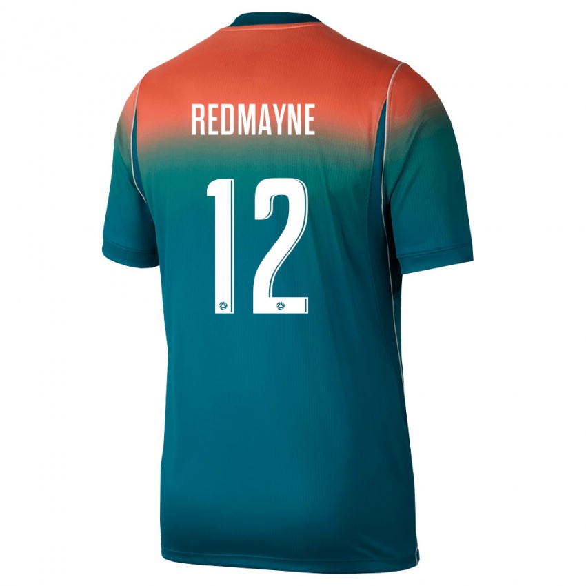 גברים אוֹסטְרַלִיָה אנדרו רדמיין #12 ירוק ורוד הרחק ג'רזי 26-28 חולצה קצרה