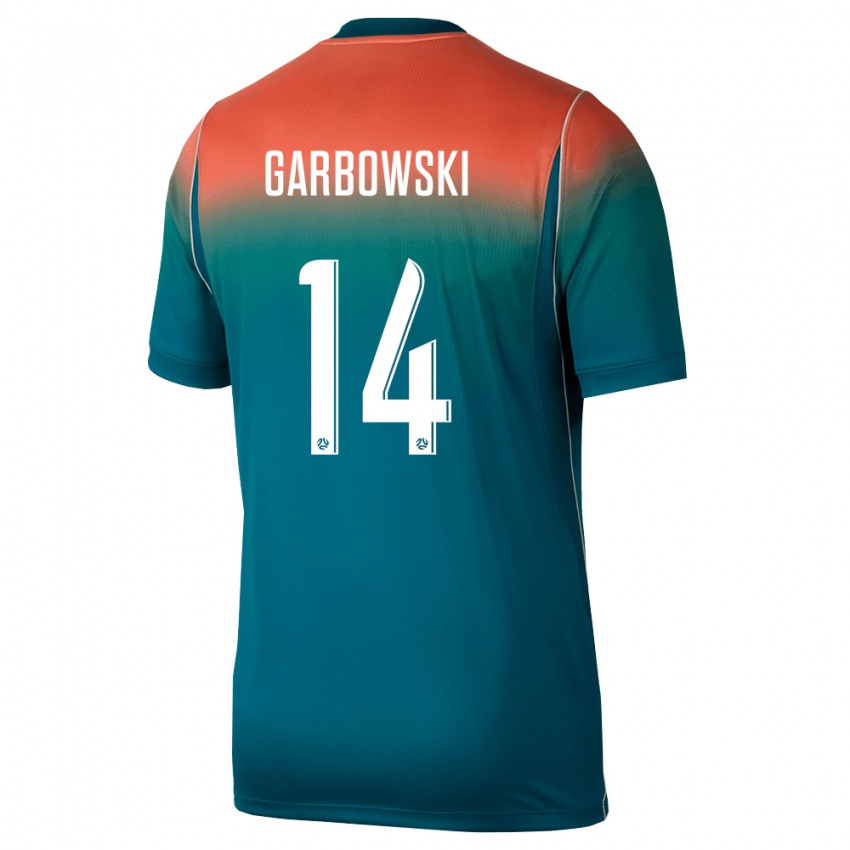 גברים אוֹסטְרַלִיָה Alexander Garbowski #14 ירוק ורוד הרחק ג'רזי 26-28 חולצה קצרה