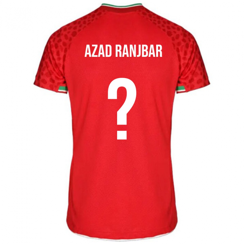 גברים איראן פוריה אזאד רנג׳באר #0 אדום לבן הרחק ג'רזי 26-28 חולצה קצרה