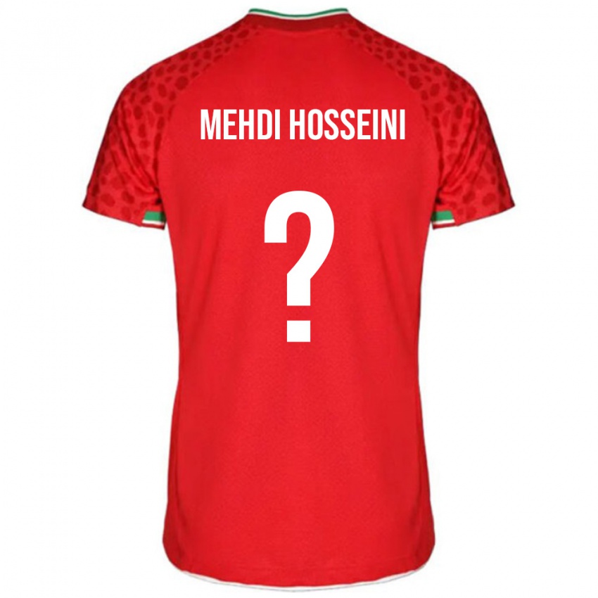 גברים איראן Seyed Mehdi Hosseini #0 אדום לבן הרחק ג'רזי 26-28 חולצה קצרה
