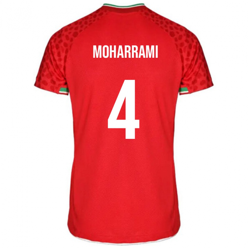 גברים איראן מוחמדרזה מוהראמי #4 אדום לבן הרחק ג'רזי 26-28 חולצה קצרה