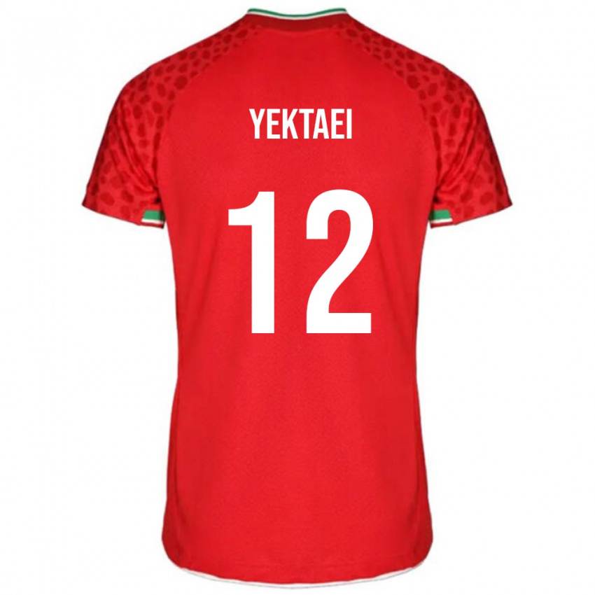 גברים איראן מרים יקטאיי #12 אדום לבן הרחק ג'רזי 26-28 חולצה קצרה