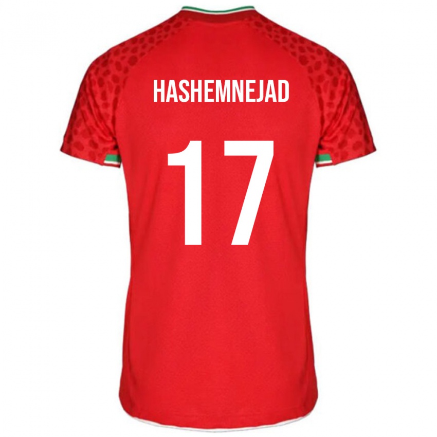 גברים איראן מהדי השמנג'אד #17 אדום לבן הרחק ג'רזי 26-28 חולצה קצרה