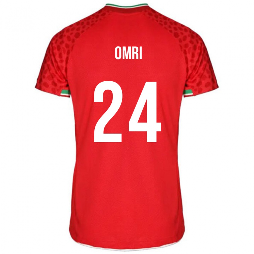 גברים איראן מוחמד עמרי #24 אדום לבן הרחק ג'רזי 26-28 חולצה קצרה