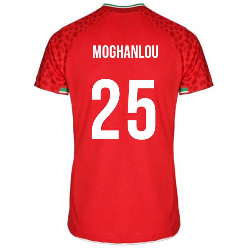 גברים איראן שאהריאר מר'אנלו #25 אדום לבן הרחק ג'רזי 26-28 חולצה קצרה