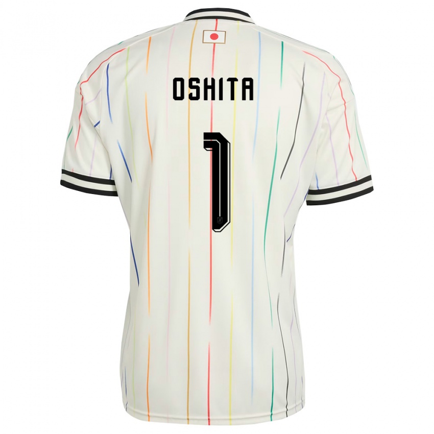 גברים יַפָּן Kosei Oshita #1 לבן שחור הרחק ג'רזי 26-28 חולצה קצרה