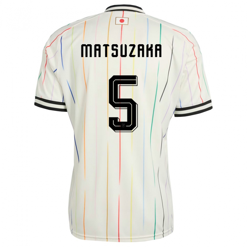 גברים יַפָּן Aoi Matsuzaka #5 לבן שחור הרחק ג'רזי 26-28 חולצה קצרה