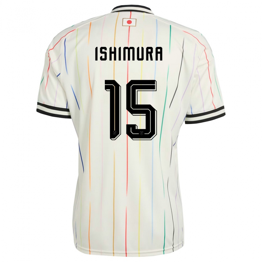גברים יַפָּן Takuto Ishimura #15 לבן שחור הרחק ג'רזי 26-28 חולצה קצרה