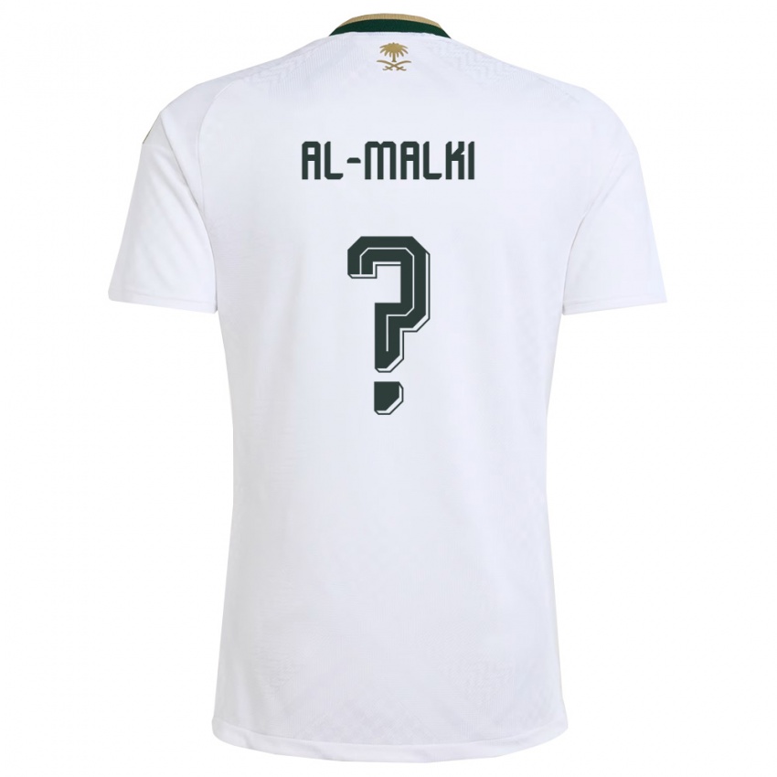 גברים ערב הסעודית Mohammed Al-Malki #0 לבן ירוק זהב הרחק ג'רזי 26-28 חולצה קצרה