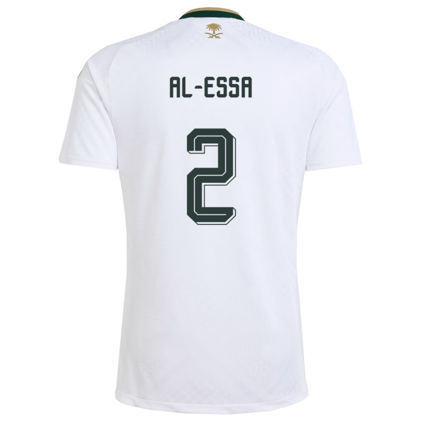 גברים ערב הסעודית סולטן עבדולעזיז אל אסה #2 לבן ירוק זהב הרחק ג'רזי 26-28 חולצה קצרה