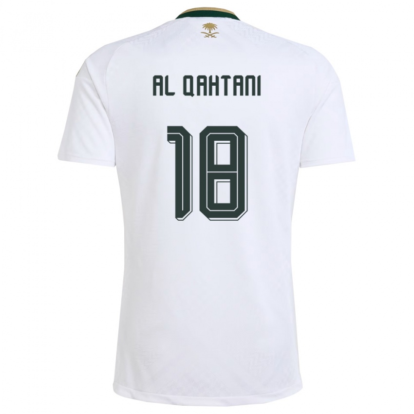 גברים ערב הסעודית מוחמד אל-קתני #18 לבן ירוק זהב הרחק ג'רזי 26-28 חולצה קצרה