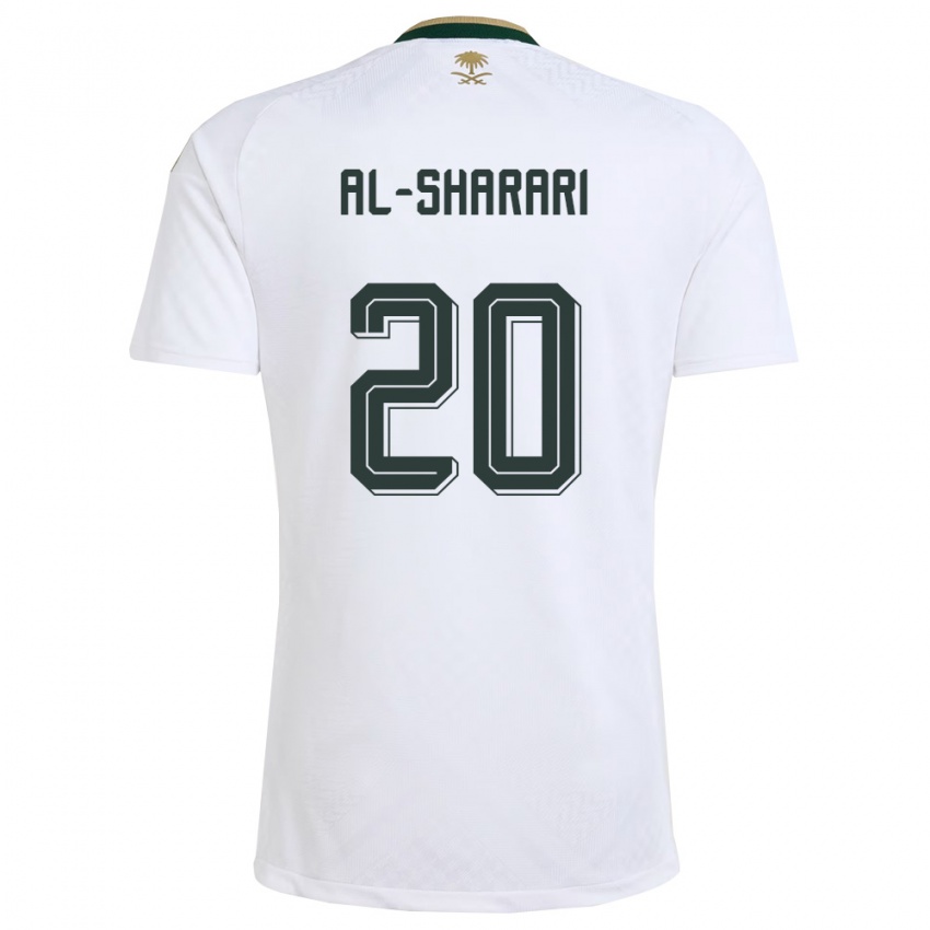 גברים ערב הסעודית Essa Al-Sharari #20 לבן ירוק זהב הרחק ג'רזי 26-28 חולצה קצרה