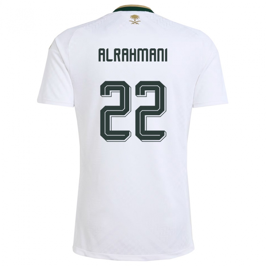 גברים ערב הסעודית סאלח אלרחמני #22 לבן ירוק זהב הרחק ג'רזי 26-28 חולצה קצרה