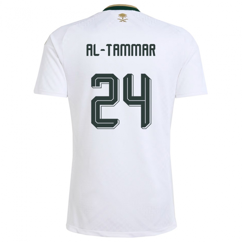 גברים ערב הסעודית Abdulaziz Al-Tammar #24 לבן ירוק זהב הרחק ג'רזי 26-28 חולצה קצרה