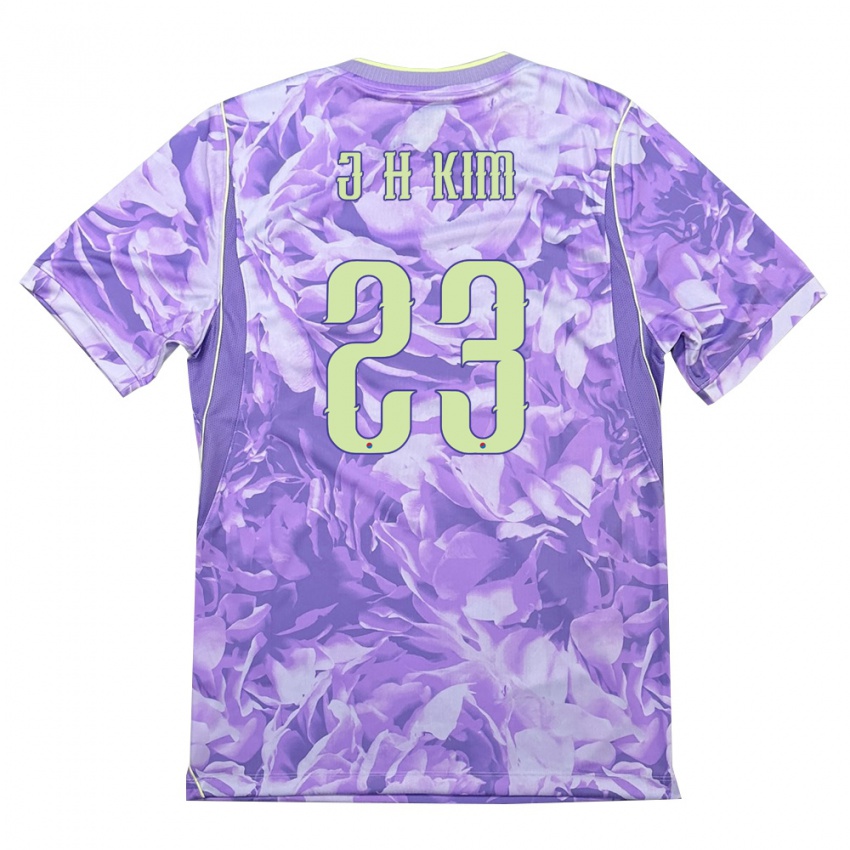 גברים דרום קוריאה קים יונג הון #23 סגול ירוק הרחק ג'רזי 26-28 חולצה קצרה