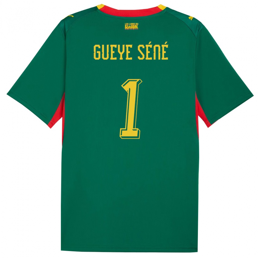 גברים סנגל תיאבה גואי סנה #1 ירוק צהוב אדום הרחק ג'רזי 26-28 חולצה קצרה