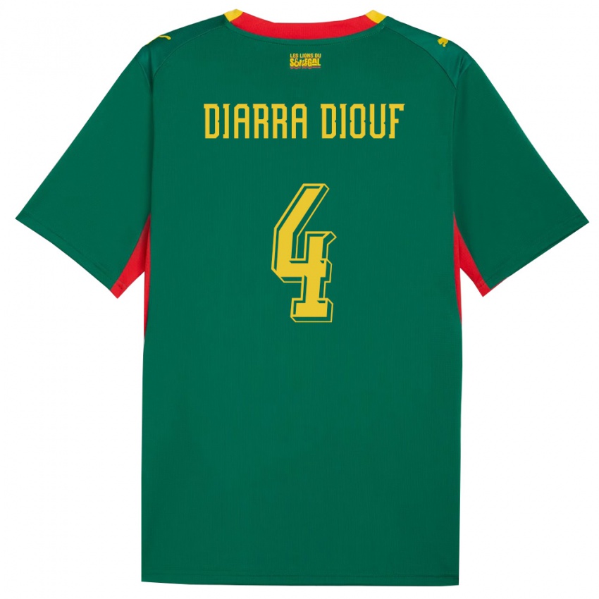 גברים סנגל מיים דיארה דיוף #4 ירוק צהוב אדום הרחק ג'רזי 26-28 חולצה קצרה