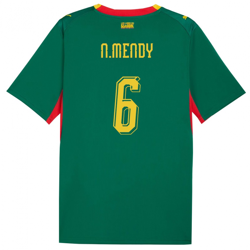 גברים סנגל נמפאליס מנדי #6 ירוק צהוב אדום הרחק ג'רזי 26-28 חולצה קצרה