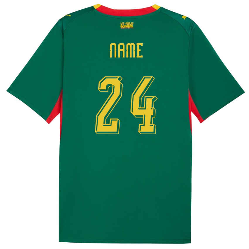 גברים סנגל מוסטאפה נאמה #24 ירוק צהוב אדום הרחק ג'רזי 26-28 חולצה קצרה