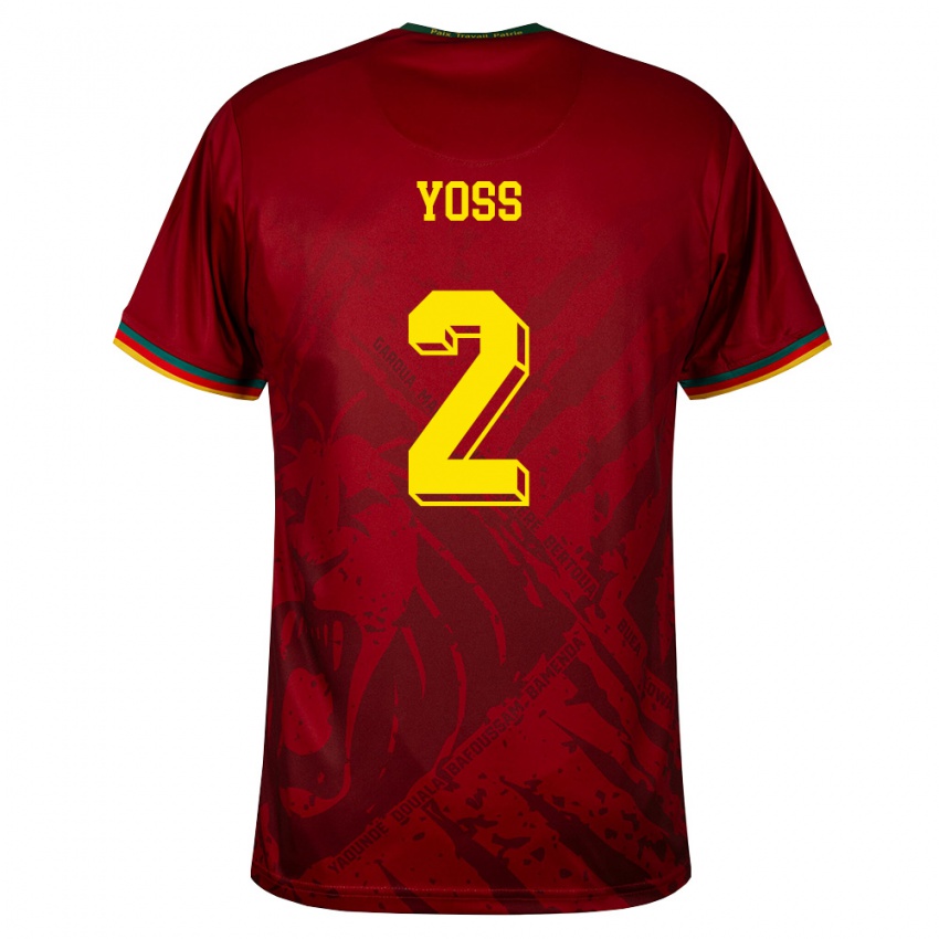 גברים קמרון Marc René Bandeleck Yoss #2 אדום עמוק ירוק צהוב הרחק ג'רזי 26-28 חולצה קצרה