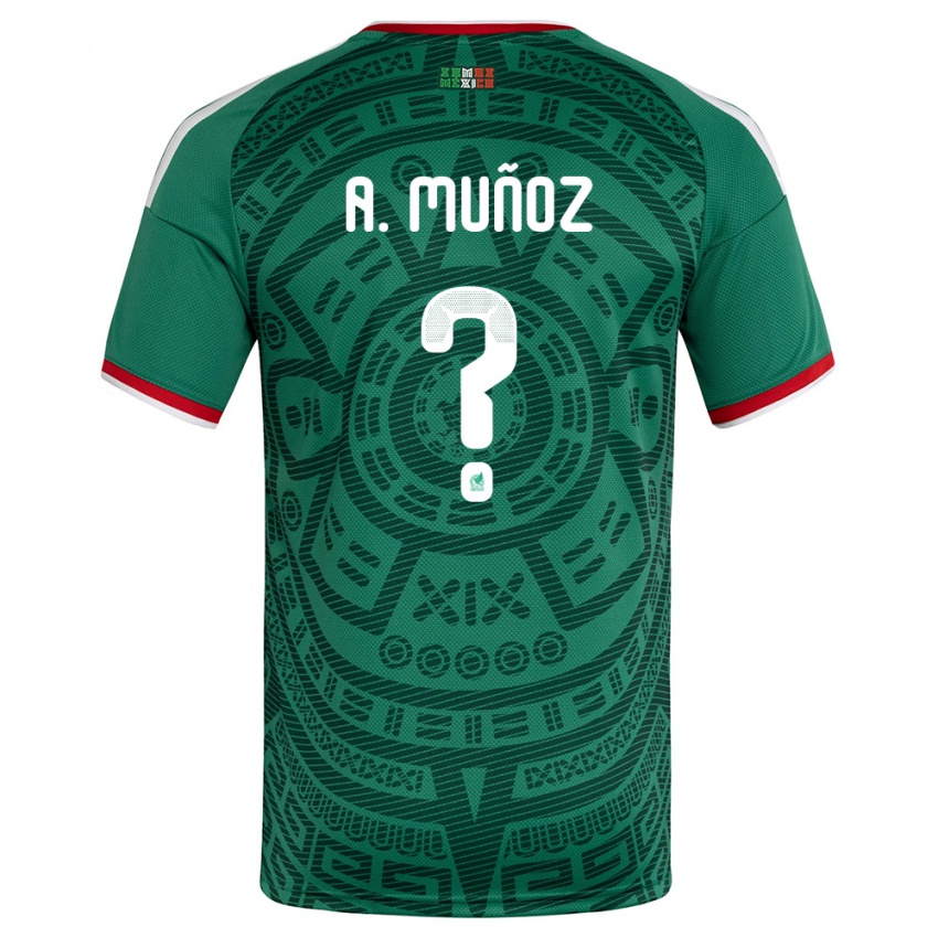 נשים מקסיקו Aarón Muñoz #0 ירוק לבן אדום ג'רזי ביתית 26-28 חולצה קצרה