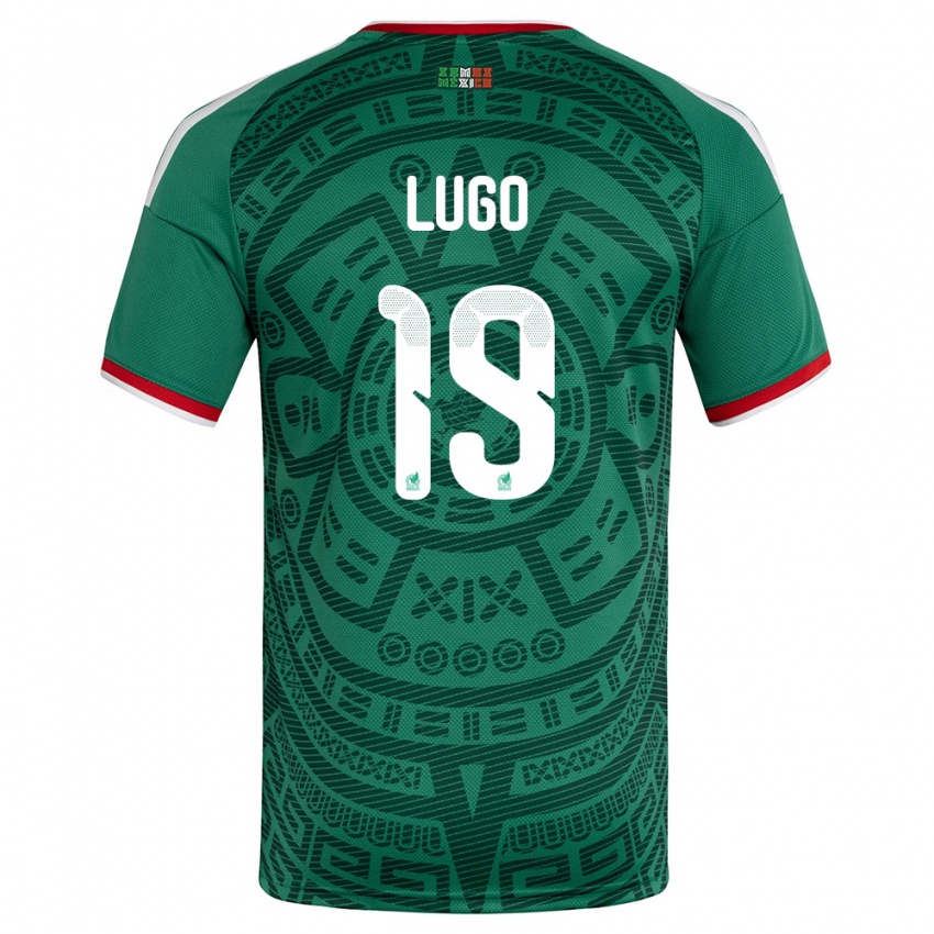 נשים מקסיקו Edy Lugo #19 ירוק לבן אדום ג'רזי ביתית 26-28 חולצה קצרה
