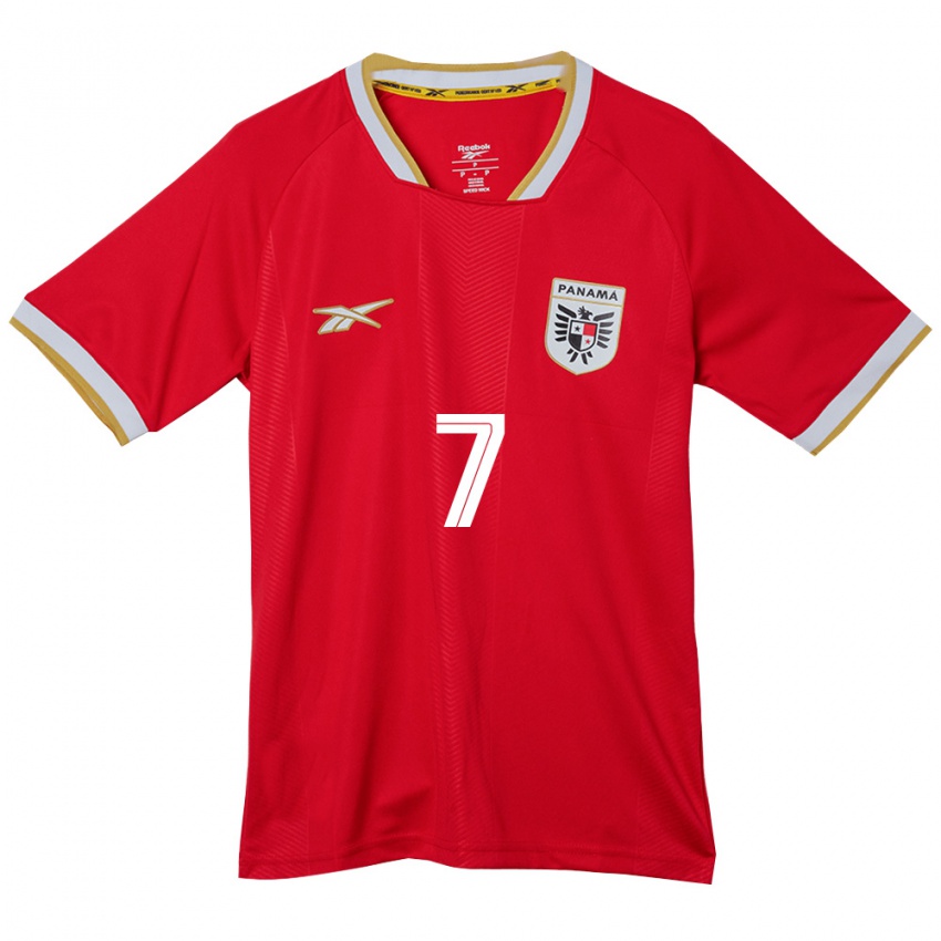 נשים פנמה אנג׳לו גודינו #7 אדום חום לבן ג'רזי ביתית 26-28 חולצה קצרה