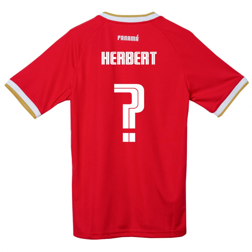 נשים פנמה Dilan Herbert #0 אדום חום לבן ג'רזי ביתית 26-28 חולצה קצרה