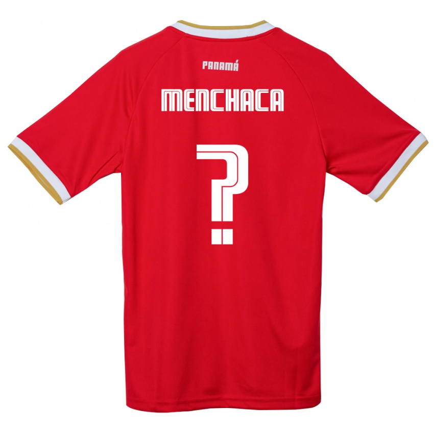 נשים פנמה Yamell Menchaca #0 אדום חום לבן ג'רזי ביתית 26-28 חולצה קצרה