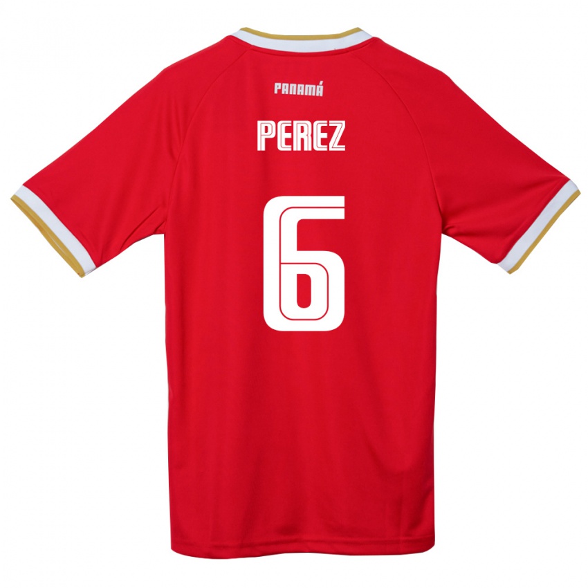 נשים פנמה בלאס פרס #6 אדום חום לבן ג'רזי ביתית 26-28 חולצה קצרה