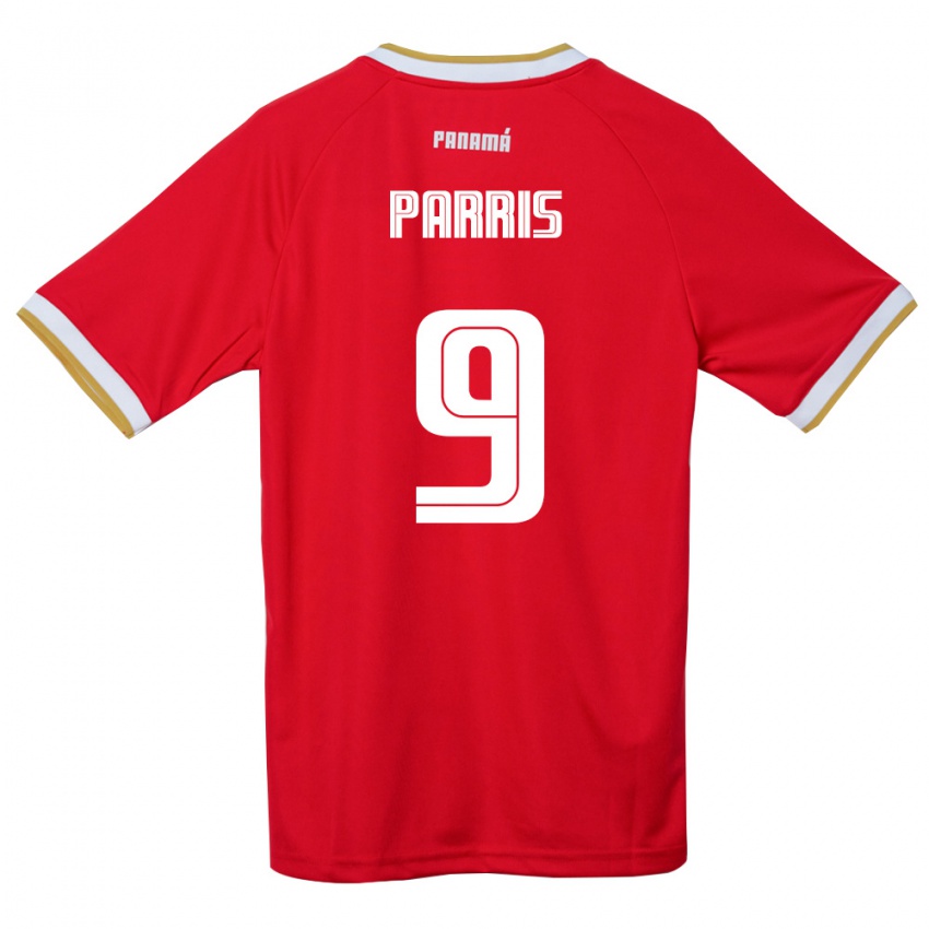 נשים פנמה Katherine Parris #9 אדום חום לבן ג'רזי ביתית 26-28 חולצה קצרה