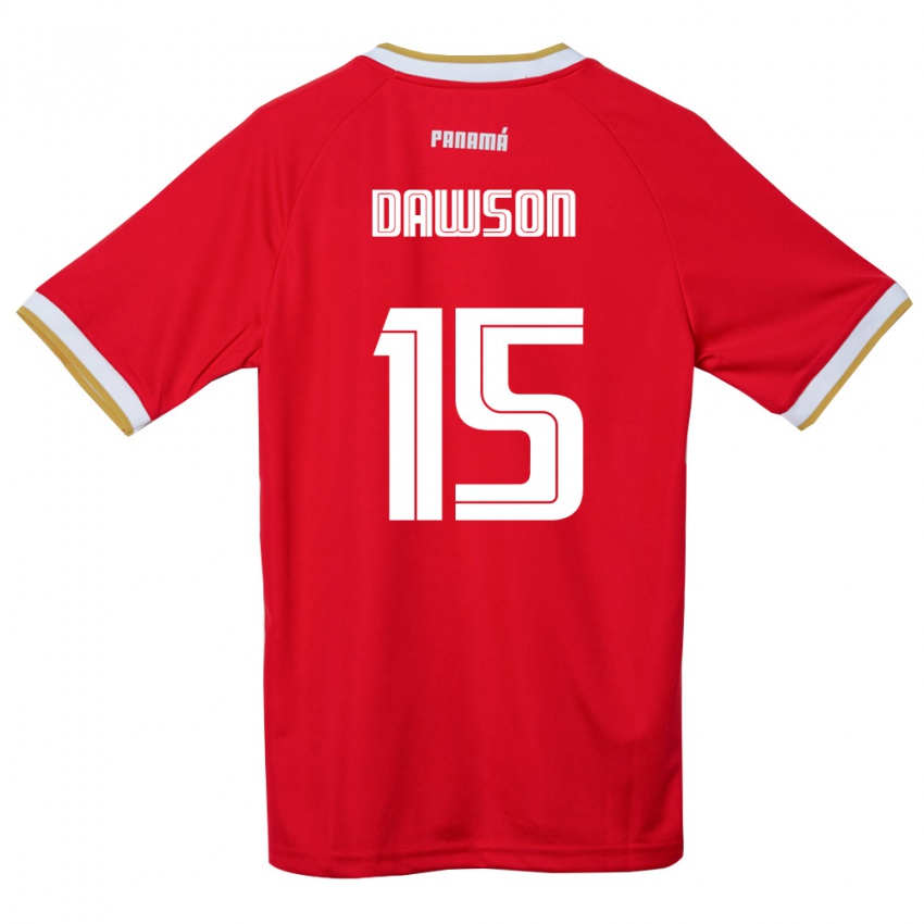 נשים פנמה Didier Dawson #15 אדום חום לבן ג'רזי ביתית 26-28 חולצה קצרה