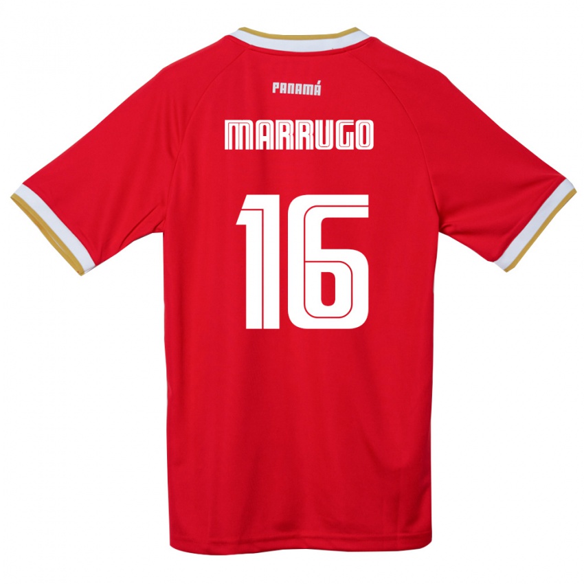 נשים פנמה Neir Marrugo #16 אדום חום לבן ג'רזי ביתית 26-28 חולצה קצרה