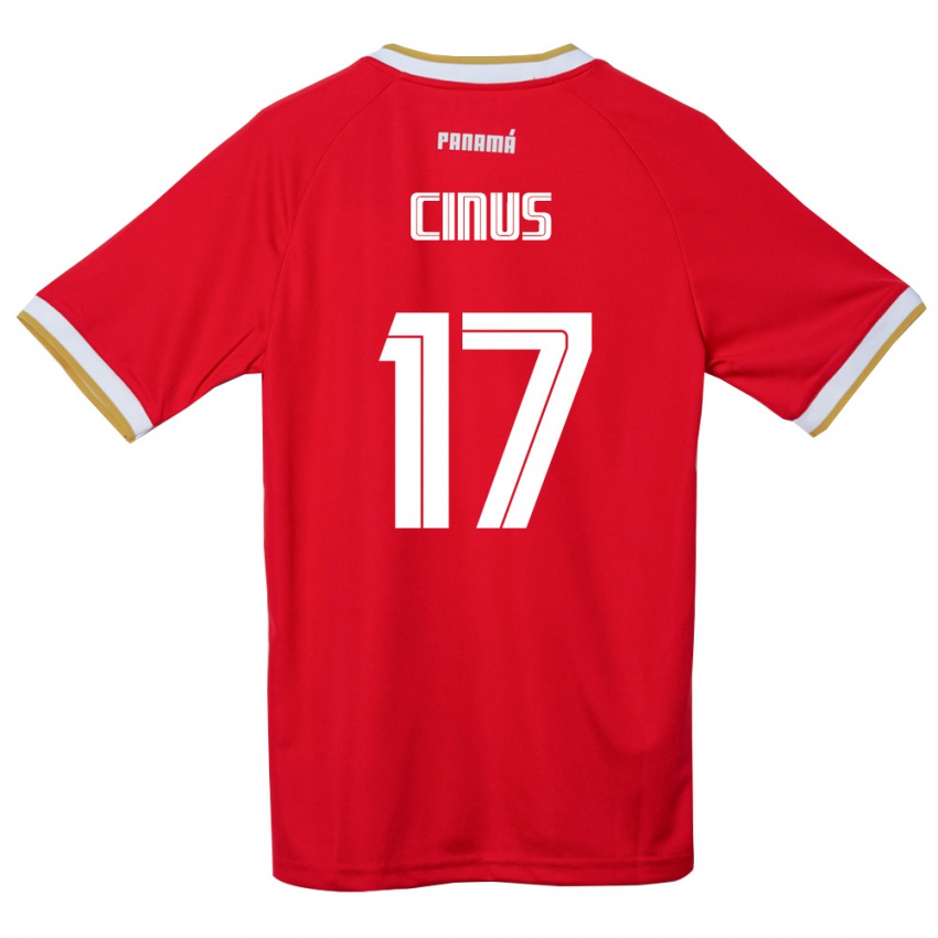 נשים פנמה Dilan Cinus #17 אדום חום לבן ג'רזי ביתית 26-28 חולצה קצרה