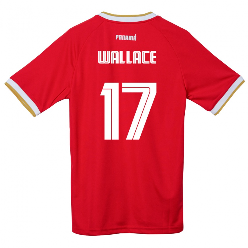 נשים פנמה Davis Wallace #17 אדום חום לבן ג'רזי ביתית 26-28 חולצה קצרה