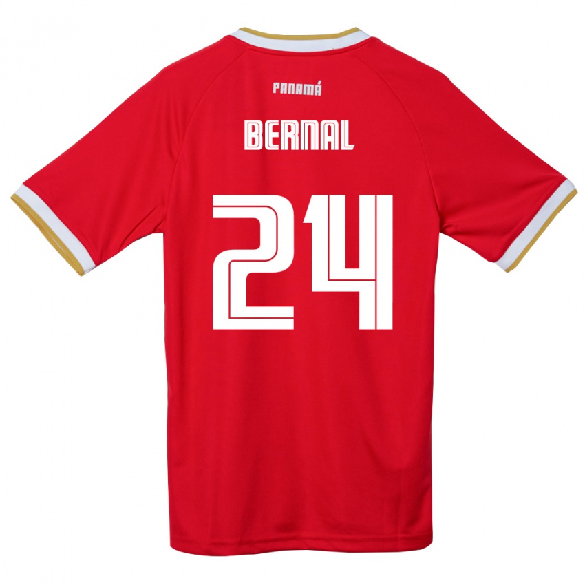 נשים פנמה Kevin Bernal #24 אדום חום לבן ג'רזי ביתית 26-28 חולצה קצרה